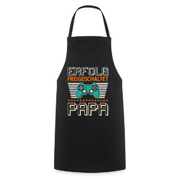 Gambler Dad ACHIEVEMENT UNLOCKED Funny - Cooking Apron - black - Front - AI Model Male 185 dark (185cm)