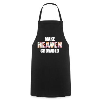 Make Heaven Crowded Faith Design - Cooking Apron - black - Front - AI Model Male 185 dark (185cm)