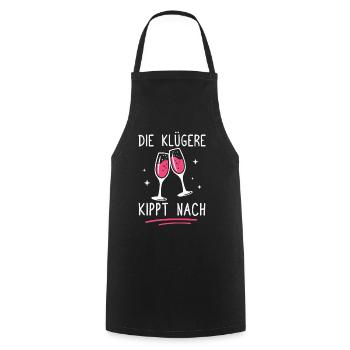 Soirée entre filles : la plus intelligente s’incline après les fêtards - Tablier de cuisine - noir - Devant - AI Model Male 185 dark (185cm)