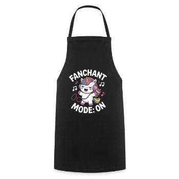 K-Pop Fanchant Korea Music - Cooking Apron - black - Front - AI Model Male 185 dark (185cm)