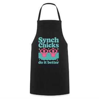 Synchronschwimmen Kunstschwimmen Wassersport - Kochschürze - Schwarz - Vorne - AI Model Male 185 dark (185cm)