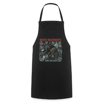 Winter Nightmares Krampus Movie Poster Halloween - Cooking Apron - black - Front - AI Model Male 185 dark (185cm)