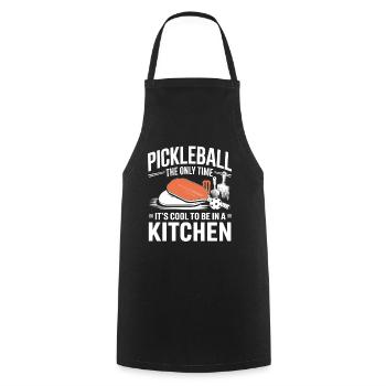 Pickleball Kitchen Ball - Cooking Apron - black - Front - AI Model Male 185 dark (185cm)