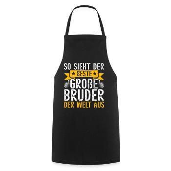 This is what the big boy of the world looks like - Cooking Apron - black - Front - AI Model Male 185 dark (185cm)