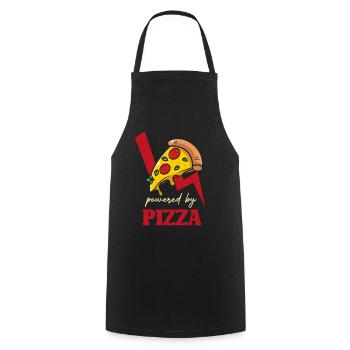 Power Pizza Blitz-Logo - Kochschürze - Schwarz - Vorne - AI Model Male 185 dark (185cm)