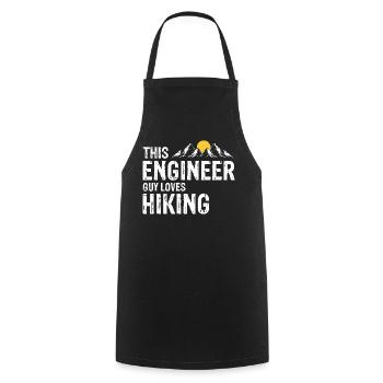 Engineer Who Hikes Proud Trail Trekker Outdoor Fan - Cooking Apron - black - Front - AI Model Male 185 dark (185cm)