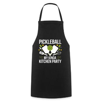 Pickleball My Kinda Kitchen Party - Cooking Apron - black - Front - AI Model Male 185 dark (185cm)