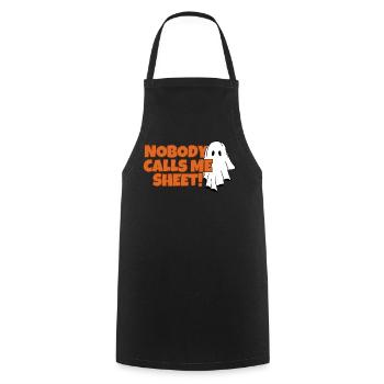 Nobody Calls Me Sheet Ghost T-Shirt - Kochschürze - Schwarz - Vorne - AI Model Male 185 dark (185cm)