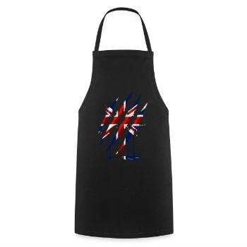 Union Jack Griffe Griffe Marque - Tablier de cuisine - noir - Devant - AI Model Male 185 dark (185cm)