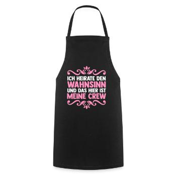 Bachelor Party Team Bride Hen Party - Cooking Apron - black - Front - AI Model Male 185 dark (185cm)