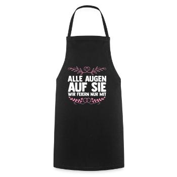 Bachelor Party Team Bride Hen Party - Cooking Apron - black - Front - AI Model Male 185 dark (185cm)