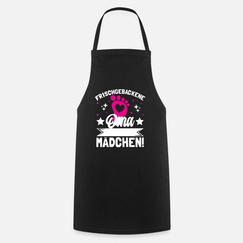 Frischgebackene Oma Es ist ein Mädchen! - Kochschürze - Schwarz