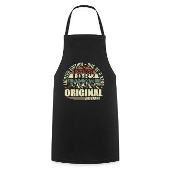 Birthday november 1982 - Cooking Apron - black - Front - AI Model Male 185 dark (185cm)