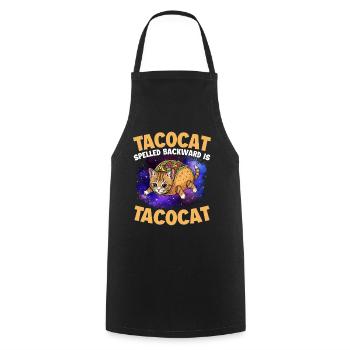 Tacocat Spelled Backward Is Tacocat - Cooking Apron - black - Front - AI Model Male 185 dark (185cm)