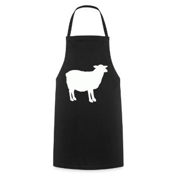 Sheep Silhouette - Cooking Apron - black - Front - AI Model Male 185 dark (185cm)
