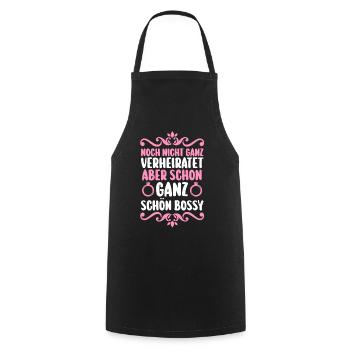 Bachelor Party Team Bride Hen Party - Cooking Apron - black - Front - AI Model Male 185 dark (185cm)