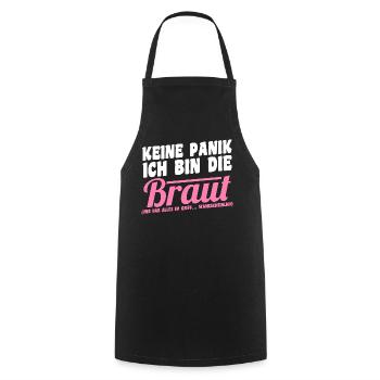 Bachelor Party Team Bride Hen Party - Cooking Apron - black - Front - AI Model Male 185 dark (185cm)