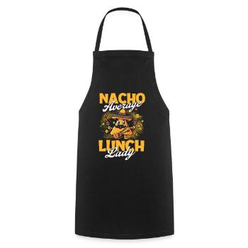 Nacho Déjeuner Moyen Dame Tacos Drôle - Tablier de cuisine - noir - Devant - AI Model Male 185 dark (185cm)
