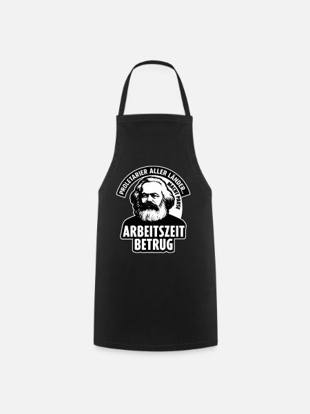Arbeitszeitbetrug Shirt – Anti Arbeit Meme Design - Kochschürze - Schwarz