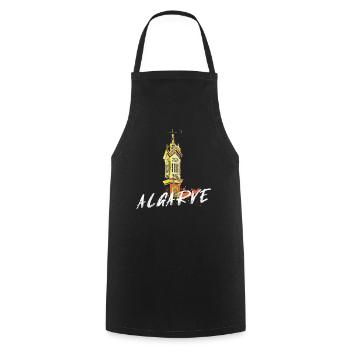 Traditional fireplace from the Algarve in Portugal - Cooking Apron - black - Front - AI Model Male 185 dark (185cm)