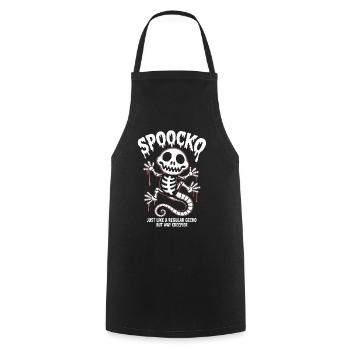 Spooky Skeleton Halloween - Kochschürze - Schwarz - Vorne - AI Model Male 185 dark (185cm)