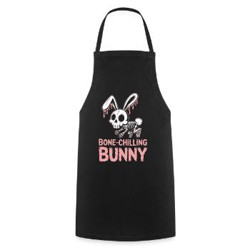 Bone-Chilling Bunny Halloween  - Kochschürze - Schwarz - Vorne - AI Model Male 185 dark (185cm)