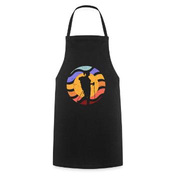 Sun Path Camera Silhouette - Cooking Apron - black - Front - AI Model Male 185 dark (185cm)