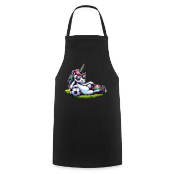 Unicorn Football Rainbow Casual Sunglasses - Cooking Apron - black - Front - AI Model Male 185 dark (185cm)