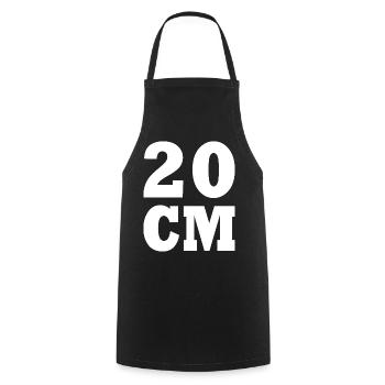 20 cm - Cooking Apron - black - Front - AI Model Male 185 dark (185cm)
