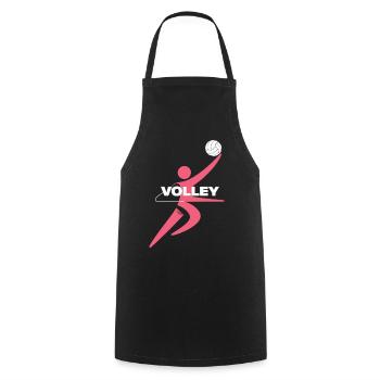 Maillot d'entraînement de volley-ball moderne - Tablier de cuisine - noir - Devant - AI Model Male 185 dark (185cm)