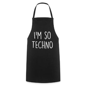 Techno - Tablier de cuisine - noir - Devant - AI Model Male 185 dark (185cm)