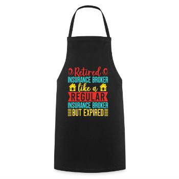 Insurance Agent Regular But Expired Funny - Cooking Apron - black - Front - AI Model Male 185 dark (185cm)
