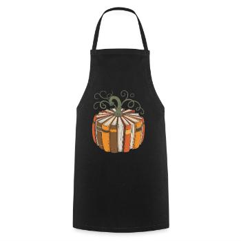 Livre citrouille pour rats de bibliothèque Livres citrouille - Tablier de cuisine - noir - Devant - AI Model Male 185 dark (185cm)