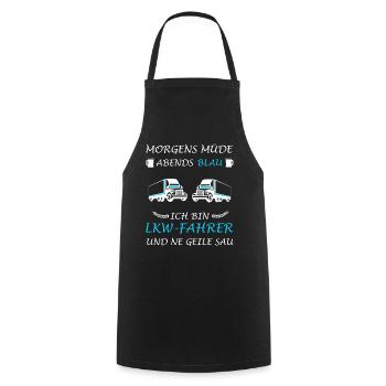 Truck Driver Saying Professional Driver Truck Driver - Cooking Apron - black - Front - AI Model Male 185 dark (185cm)