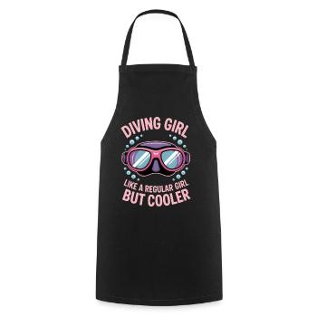 Diving Saying Girl Funny Diving Gift - Cooking Apron - black - Front - AI Model Male 185 dark (185cm)