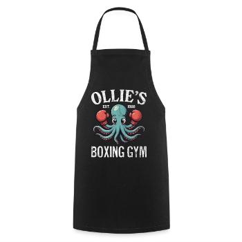 Gymnase de boxe Ollie - Tablier de cuisine - noir - Devant - AI Model Male 185 dark (185cm)