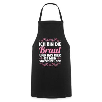 JGA Team Braut Junggesellinnenabschied - Kochschürze - Schwarz - Vorne - AI Model Male 185 dark (185cm)