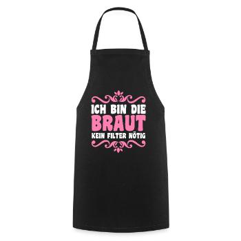 Bachelor Party Team Bride Hen Party - Cooking Apron - black - Front - AI Model Male 185 dark (185cm)