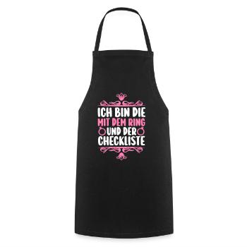 Bachelor Party Team Bride Hen Party - Cooking Apron - black - Front - AI Model Male 185 dark (185cm)