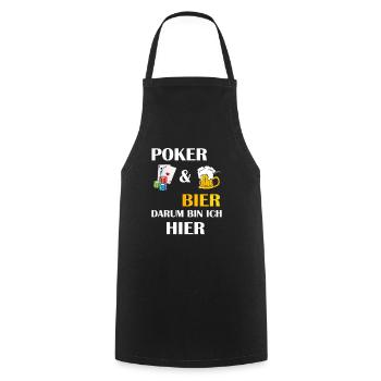 POKER ET BIÈRE, C’EST POURQUOI JE SUIS ICI Joueurs de poker - Tablier de cuisine - noir - Devant - AI Model Male 185 dark (185cm)