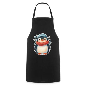 Pingouin - Tablier de cuisine - noir - Devant - AI Model Male 185 dark (185cm)