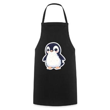 Pingouin - Tablier de cuisine - noir - Devant - AI Model Male 185 dark (185cm)