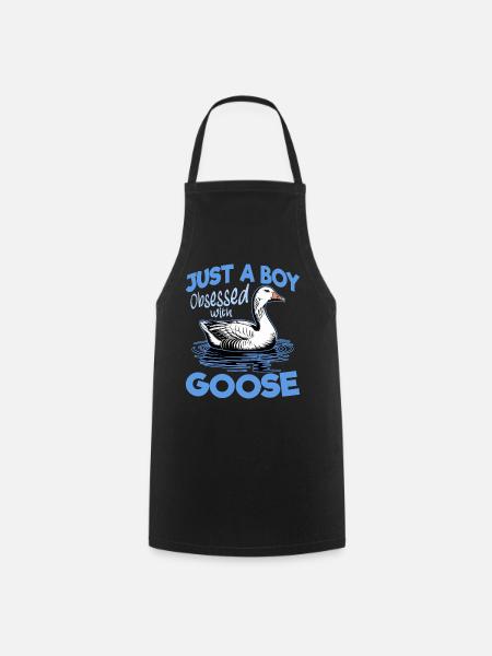 Funny Bird Goose - Kochschürze - Schwarz