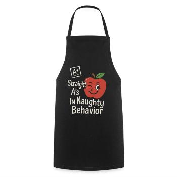 Dirty Teacher Naughty Humor Nsfw Rude - Cooking Apron - black - Front - AI Model Male 185 dark (185cm)