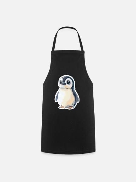 Pinguin - Kochschürze - Schwarz