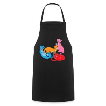 Loutre de mer dessin animé loutre - Tablier de cuisine - noir - Devant - AI Model Male 185 dark (185cm)