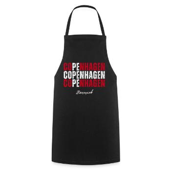Copenhagen Denmark, memory of Copenhagen - Cooking Apron - black - Front - AI Model Male 185 dark (185cm)