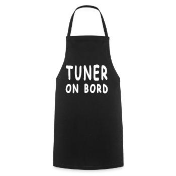 Tuner - Kochschürze - Schwarz - Vorne - AI Model Male 185 dark (185cm)