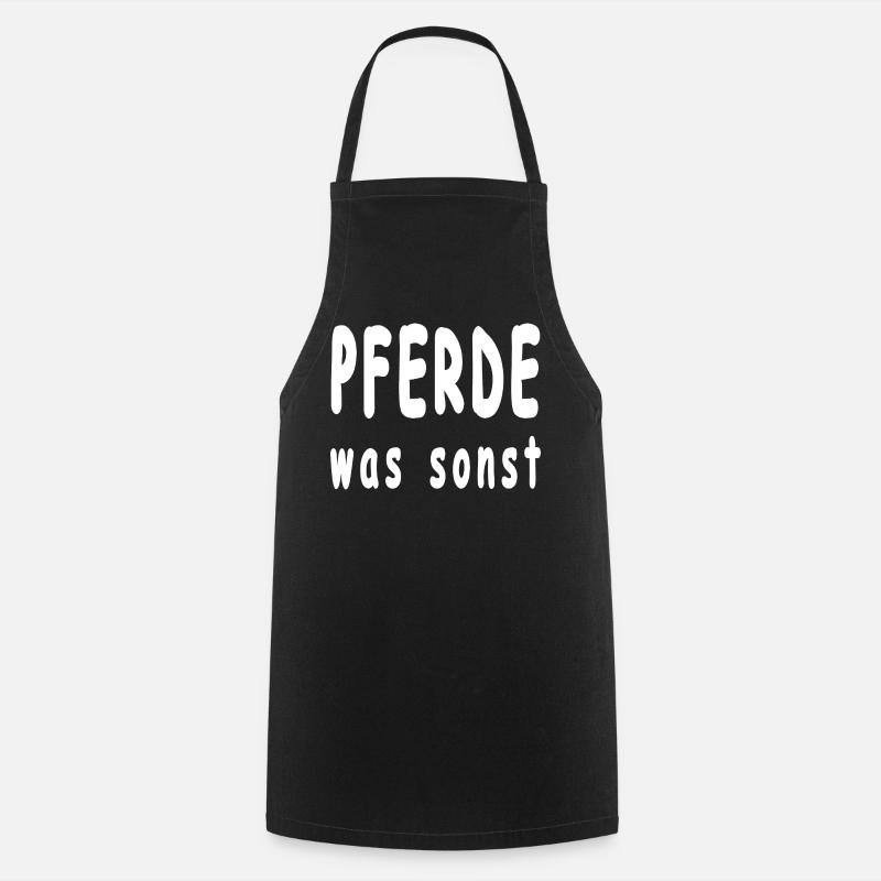 Pferde - Kochschürze - Schwarz