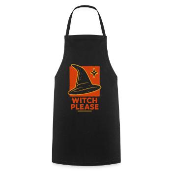 Witch Please Halloween Costume Funny Saying - Cooking Apron - black - Front - AI Model Male 185 dark (185cm)